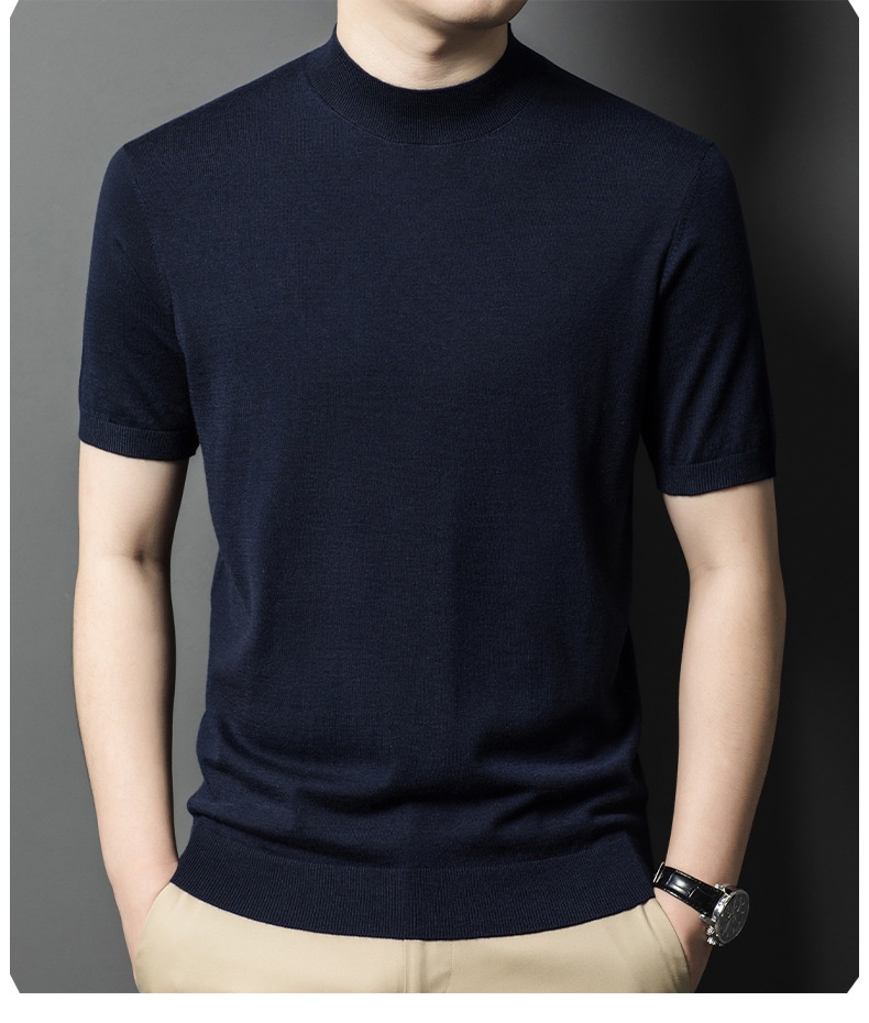 ragazzo Ragazzo Ragazzo 6 Maglione di lana Manica corta Casual Business Intimo Maglieria di base di alta qualità da uomo_voghion.com