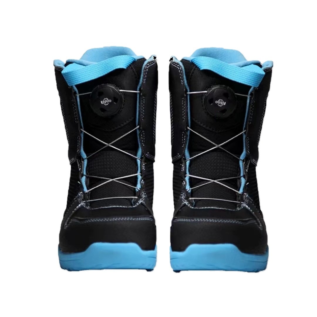 Zees Kinder-Skischuhe für Anfänger mit BOA-Stahlschnalle, schnell anzuziehen, bequem und warm_voghion.com