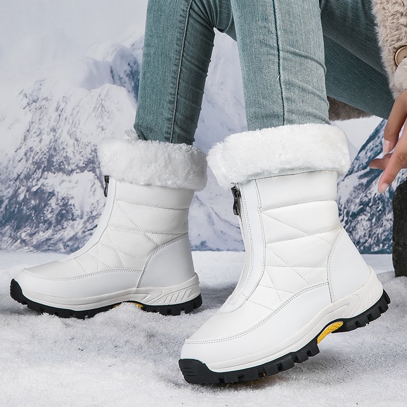 Zees Zees 2024 Winter Snow voor dames Hoge top Buitensporten Katoenen schoenen Skischoenen Grote maat 42 Grensoverschrijdend exclusief_voghion.com