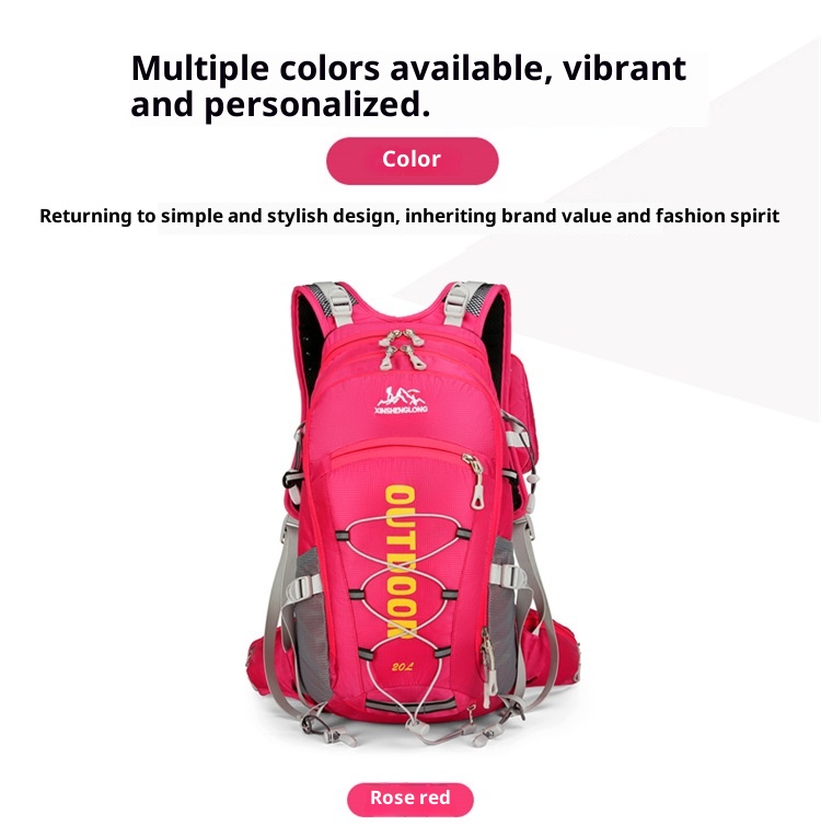 ActiveGo Outdoor Cycling Backpack Large Capacity Portable Water-Resistant Double Shoulder With Floating Frame Travel Hiking Bag_voghion.com