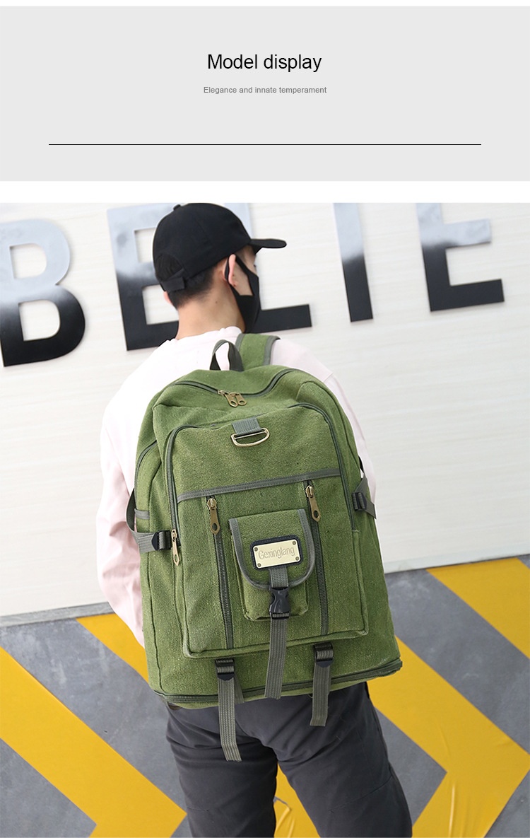 ActiveGo Manufacturer Canvas Capacity Backpack Men And Women Travel Luggage Sports Outdoor Mountaineering Large Bag_voghion.com