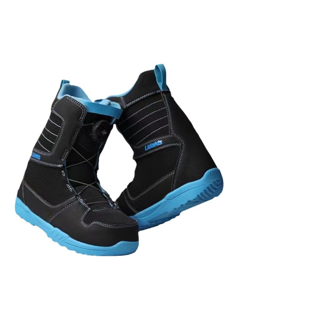 Zees Kinder-Skischuhe für Anfänger mit BOA-Stahlschnalle, schnell anzuziehen, bequem und warm_voghion.com