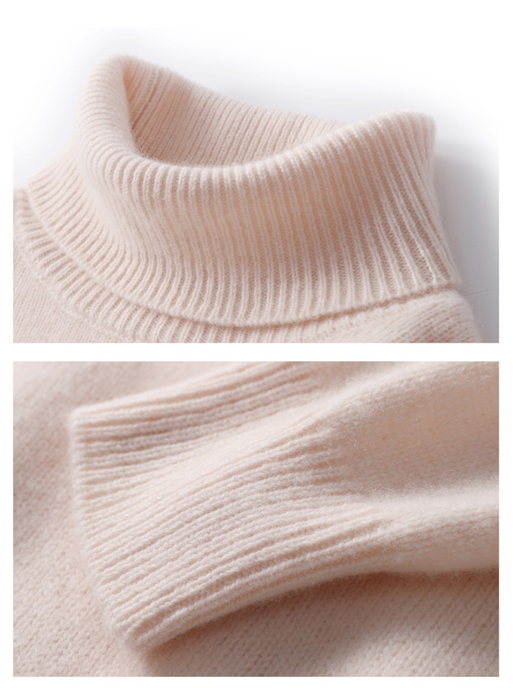 Boy Boy Boy Herren-Rollkragenpullover aus 100 % reiner Wolle, dick gefüttert, Herbst/Winter 2023, Strickpullover aus Kaschmir, lässig und vielseitig_voghion.com