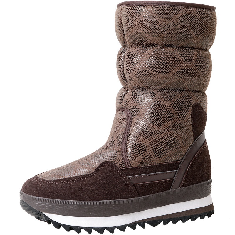 Zees Winter Nieuwe Modetrend Verdikte Sneeuwbestendige Antislip Warme Ski Lichtgewicht Halfhoge Katoenen Schoenen Dames Sneeuwlaarzen_voghion.com