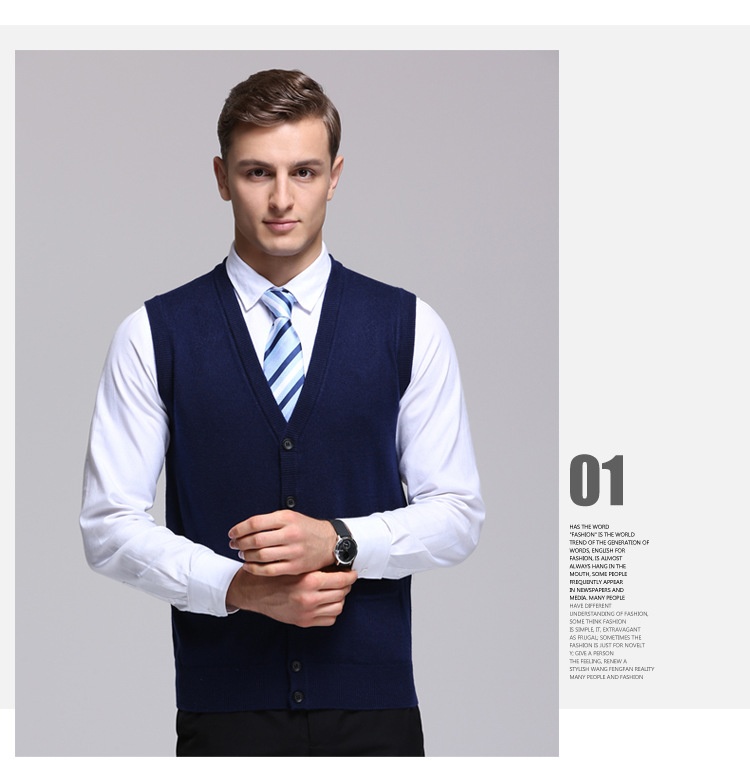 boy Boy Boy Knitted Korean Style Youth Fashion Sleeveless Men's Cardigan Vest Outerwear Casual Trendy Sweater For Men_voghion.com