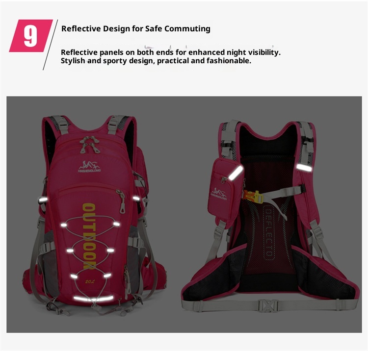 ActiveGo Outdoor Cycling Backpack Large Capacity Portable Water-Resistant Double Shoulder With Floating Frame Travel Hiking Bag_voghion.com