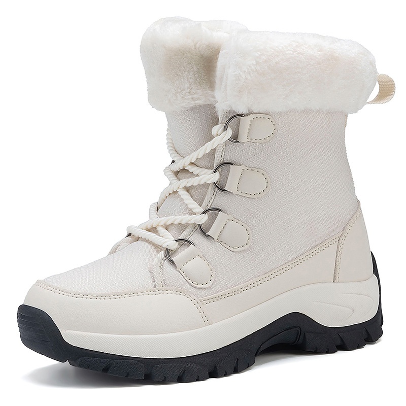 Zees Zees Foreign Trade Export Snow Men' Mid-Calf Women' Winter Fleece-Lined High-Top Warm Ski Boot Northeat Large Cotton_voghion.com