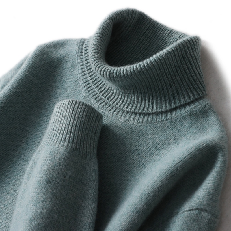 Boy Boy Boy Herren-Rollkragenpullover aus 100 % reiner Wolle, dick gefüttert, Herbst/Winter 2023, Strickpullover aus Kaschmir, lässig und vielseitig_voghion.com