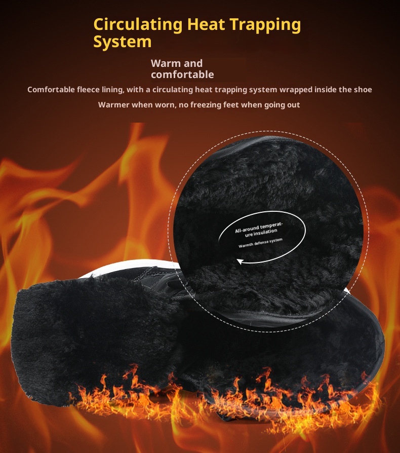 Zees 2023 Northeast Snow Botas de Esqui Femininas para Inverno, Cano Médio, Forradas com Lã e Acolchoadas, Tamanho Grande, Sola Grossa_voghion.com