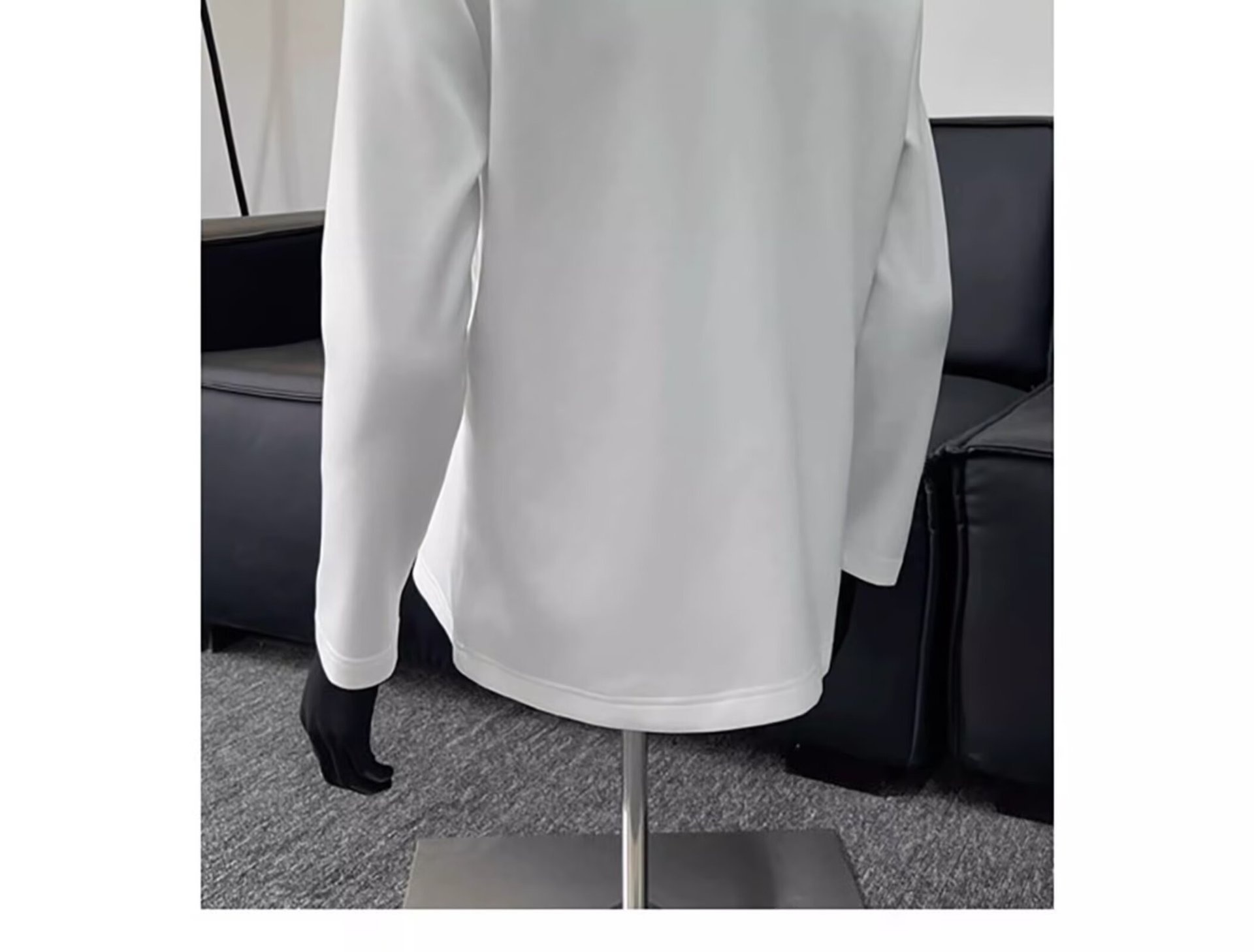 Polo patchwork rétro américain Boy pour homme, marque tendance printemps-automne, coupe ample et décontractée à manches longues_voghion.com