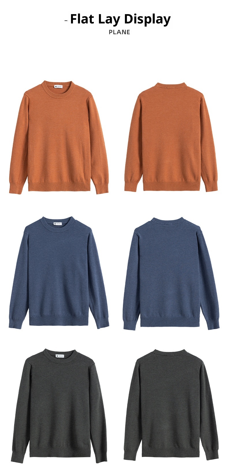 Maglione caldo versatile lavorato a maglia a maniche lunghe da uomo, in lana invernale, con scollo rotondo, per ragazzo, Boy Boy Yimeng_voghion.com