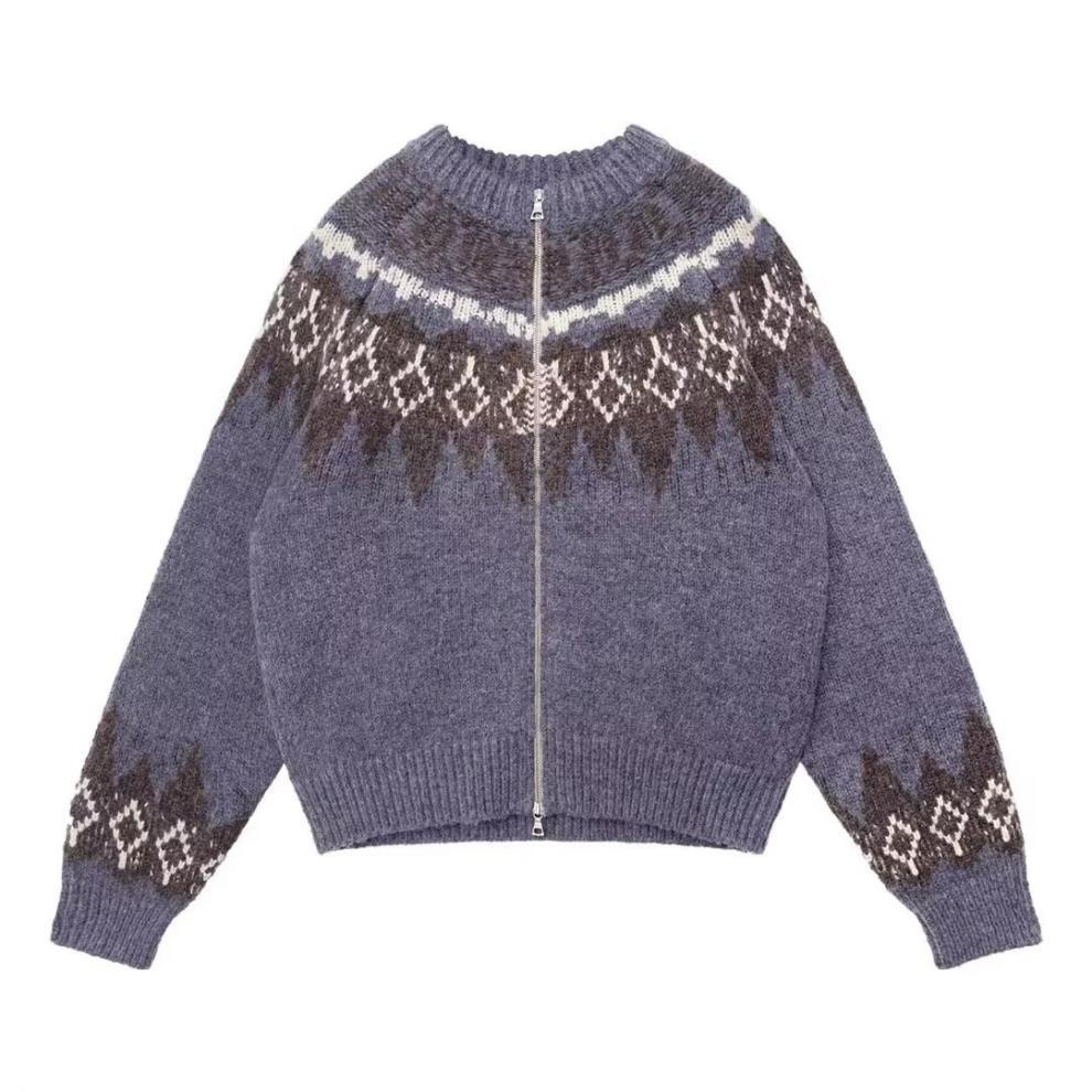 Maglione cardigan alla moda coreano per uomo, maglione lavorato a maglia con scollo rotondo nuovo autunno e inverno, cappotto largo in stile Hong Kong,_voghion.com