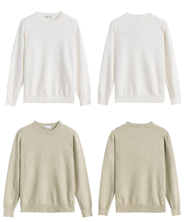 Maglione caldo versatile lavorato a maglia a maniche lunghe da uomo, in lana invernale, con scollo rotondo, per ragazzo, Boy Boy Yimeng_voghion.com