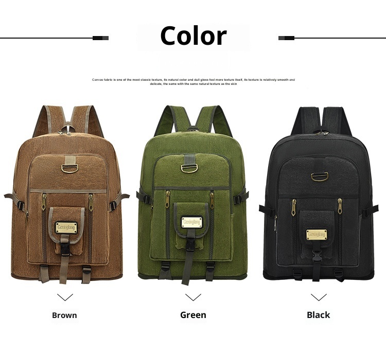 ActiveGo Manufacturer Canvas Capacity Backpack Men And Women Travel Luggage Sports Outdoor Mountaineering Large Bag_voghion.com