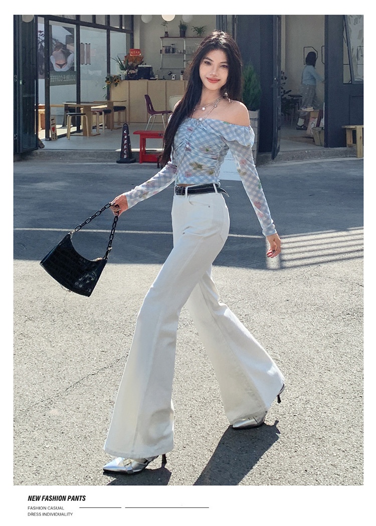 ChicShe Non-Tight Flared Jeans For Women, Autumn New High-Waist Design, Retro Loose Wide-Leg Floor-Length Bell-Bottom Pants_voghion.com