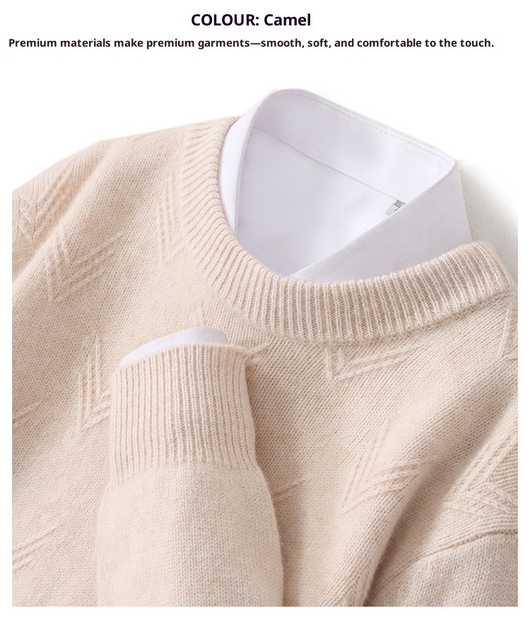 ragazzo ragazzo ragazzo autunno inverno nuovo 100% lana da uomo maglione girocollo caldo spesso camicia di base lavorata a maglia casual_voghion.com