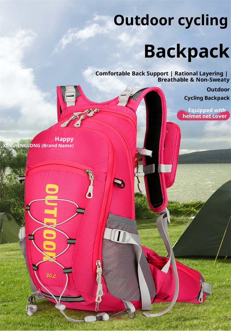 ActiveGo Outdoor Cycling Backpack Large Capacity Portable Water-Resistant Double Shoulder With Floating Frame Travel Hiking Bag_voghion.com