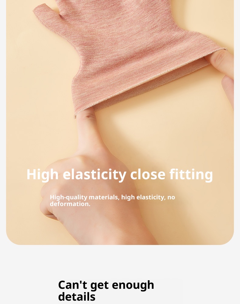 boy Boy Warm Gloves For Women, Heat-Generating, Anion Wool, Silk, Touchscreen, Autumn And Winter, Fingerless, Student, Men,_voghion.com