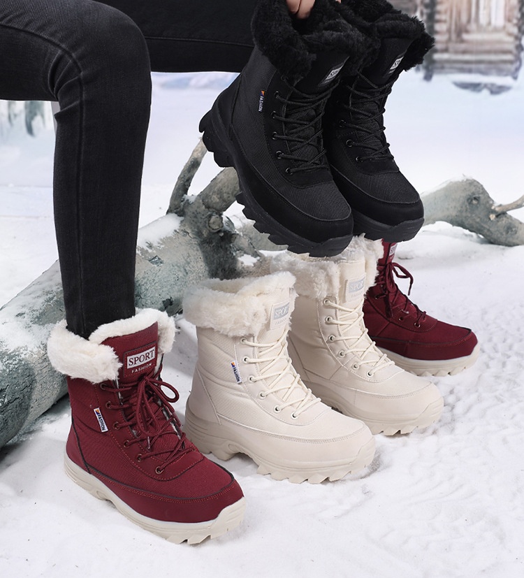 Zees Foreign Trade Outdoor antislip dikke warme katoenen schoenen voor dames Winter Northern Travel Ski Snowboots grote maat_voghion.com