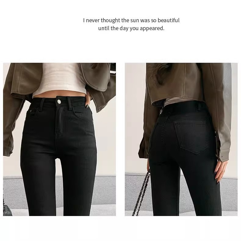ChicShe Flared Zwarte Jeans Voor Vrouwen 2024 Lente Zomer Nieuwe Hoge Taille Slanke Rechte Losse Gedrapeerde Bell Bottom Broek Trendy_voghion.com
