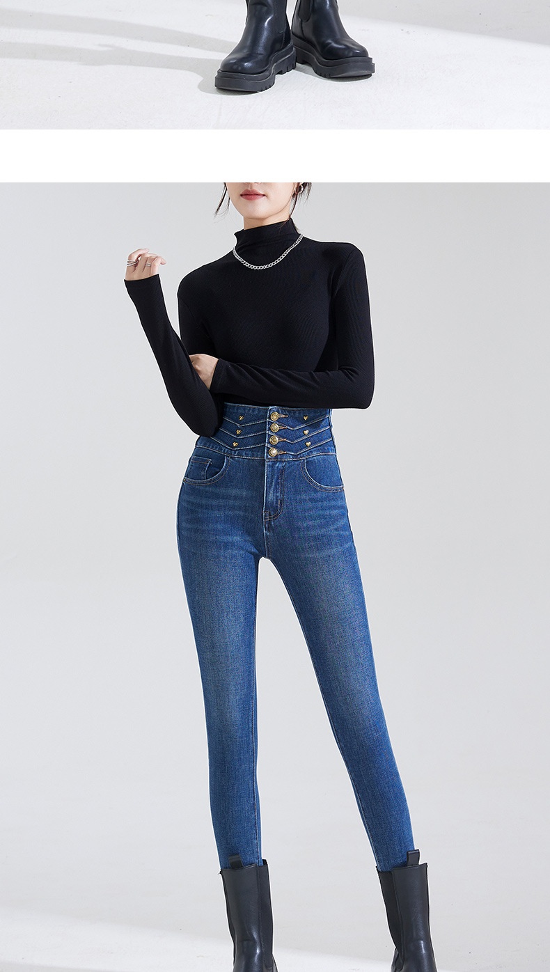 ChicShe High Waist Jeans Women 2025 New Slim Fit Slimming Versatile Haze Blue Hip Lift Four-Way Stretch Skinny Pants_voghion.com