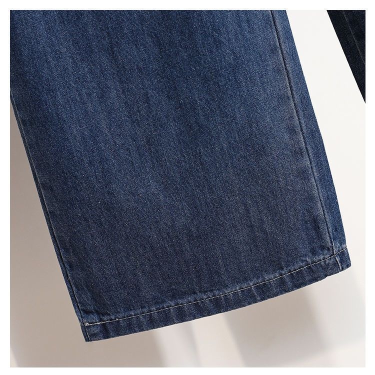 ChicShe ChicShe Plus Elastic Waist Jeans Women, Large Size Mid-Waist Slimming Thin Straight Pants, Loose Fit Versatile Wide-Leg Pants_voghion.com