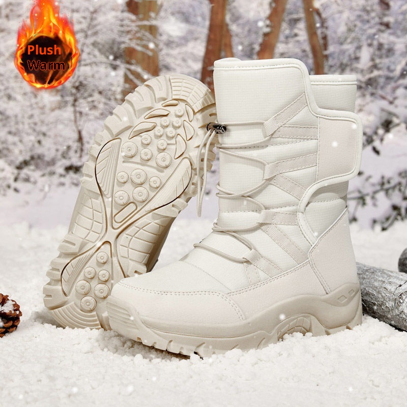 Zees Northeast Winter Boots For Women, Waterproof, Non-Slip, Warm, Fleece-Lined, Thickened, Outdoor Hiking, Snow Country_voghion.com