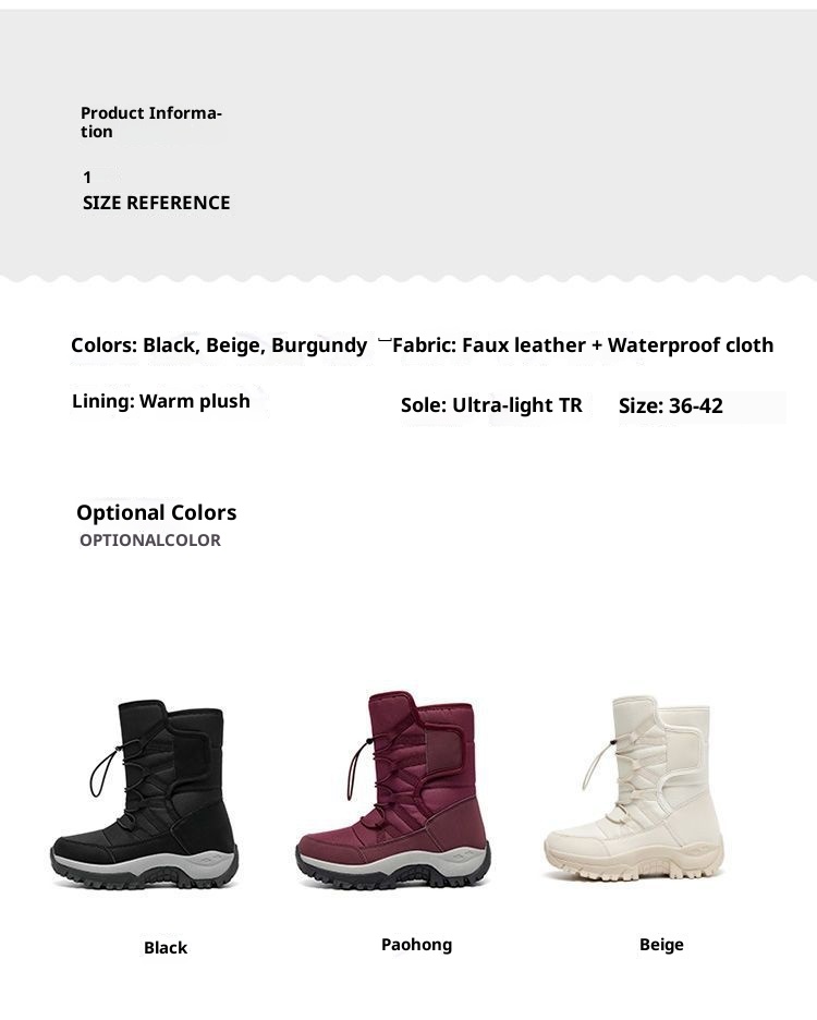 Zees Northeast Harbin Boots For Women Winter Waterproof Non-Slip Warm Fleece Lined Thickened Outdoor Hiking Snow Country_voghion.com