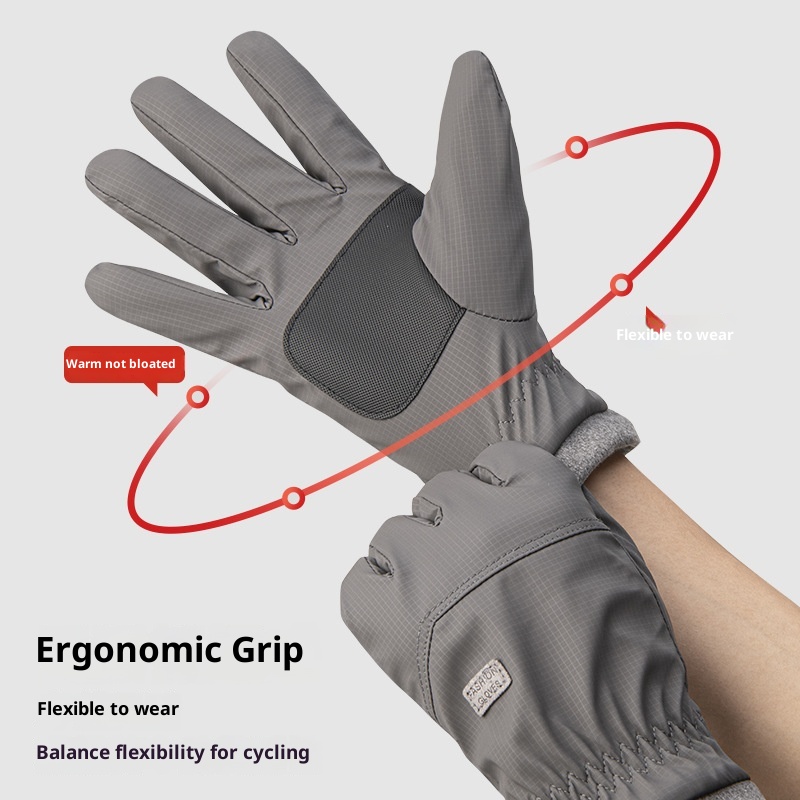 boy Boy Cycling Men Fleece Lined Thickened Warm Women Windproof Touchscreen Winter Electric Bike Gloves_voghion.com