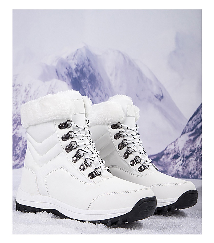 Zees Outdoor Boots 2023 Winter Warm Fleece Lined Thickened Waterproof Non-Slip Northeast Snow Village Skiing Big Cotton Shoes_voghion.com