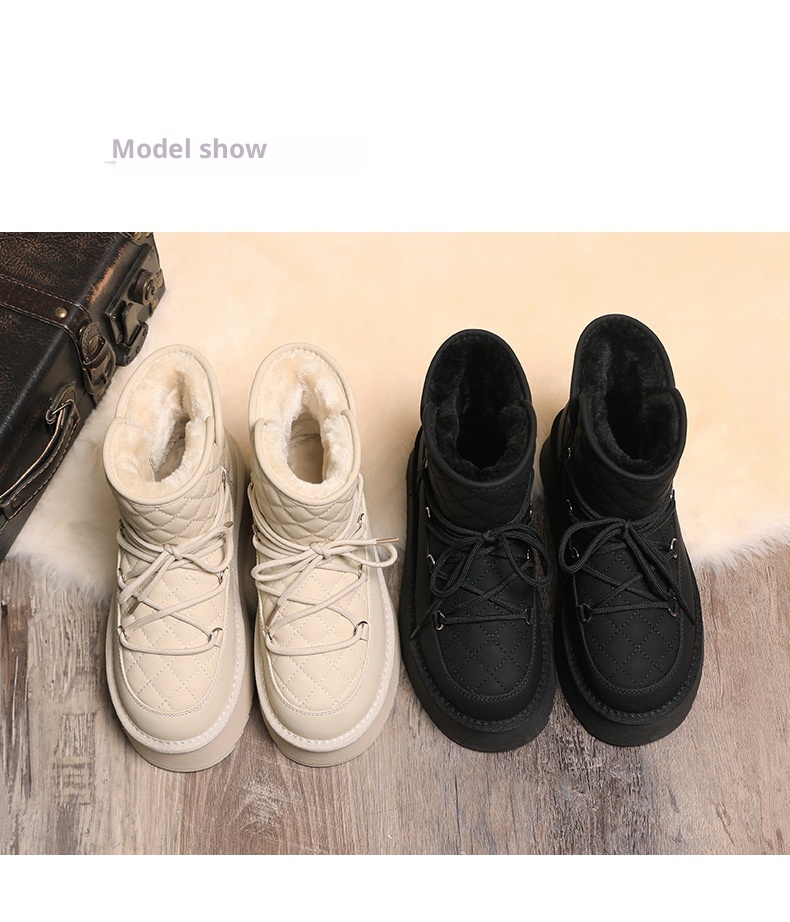 Zees Country Tour Special Same Style Height-Increasing Snow Space Walk Ski Boots Non-Slip Warm 5911_voghion.com