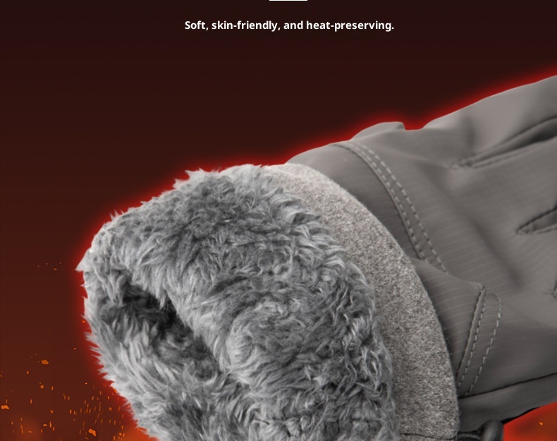 boy Boy Cycling Men Fleece Lined Thickened Warm Women Windproof Touchscreen Winter Electric Bike Gloves_voghion.com