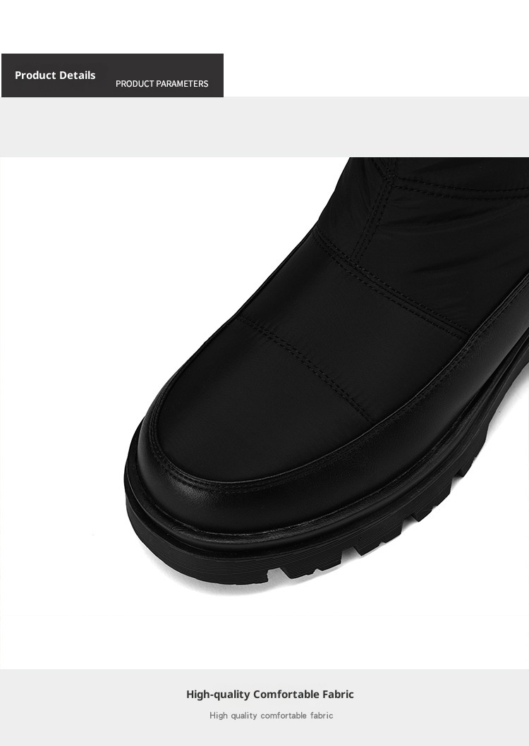 Zees Please Proceed The New Store To Place An Order For In-stock Items - Down Fabric Waterproof Thick Fur Snow High Boots_voghion.com