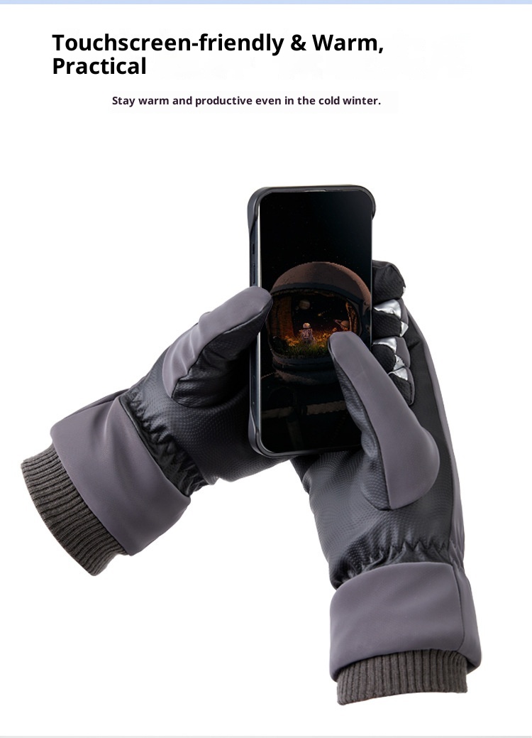 Guanti da ciclismo invernali antifreddo caldi per uomo e donna, foderati in pile, spessi, antivento, per bici elettrica_voghion.com