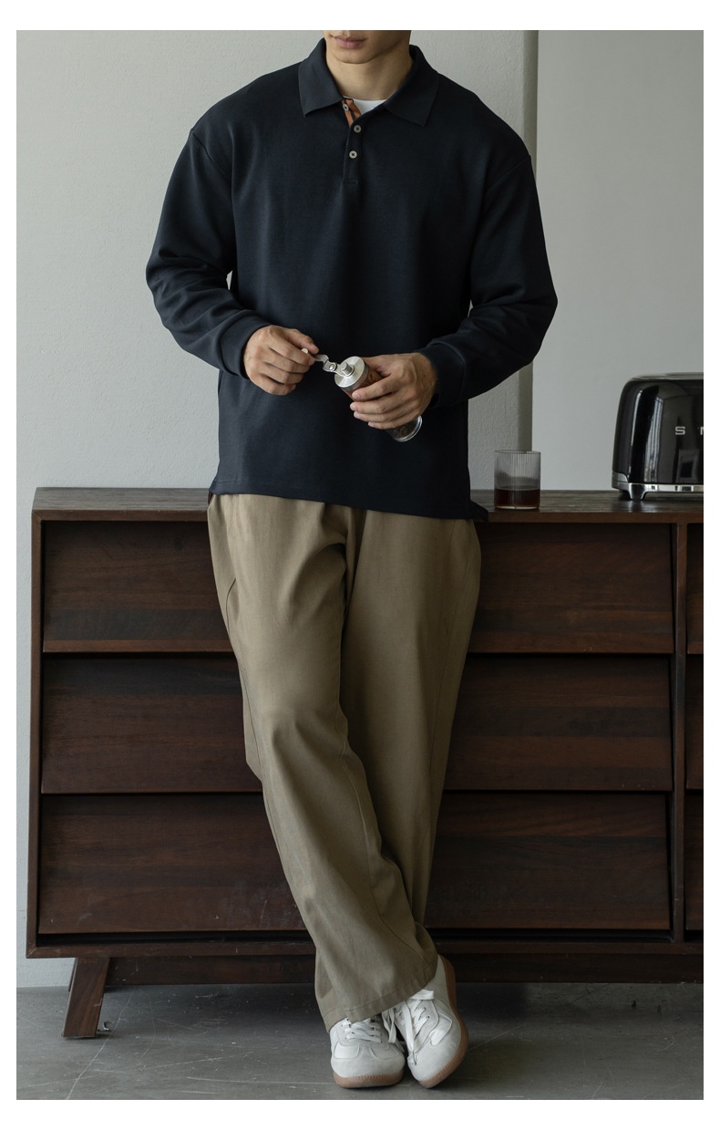 ragazzo Ragazzo Vecchio Stile Italiano in Cotone Tridimensionale con Strato d'Aria Leggero e Caldo Polo da Uomo Autunno e Inverno 2025_voghion.com