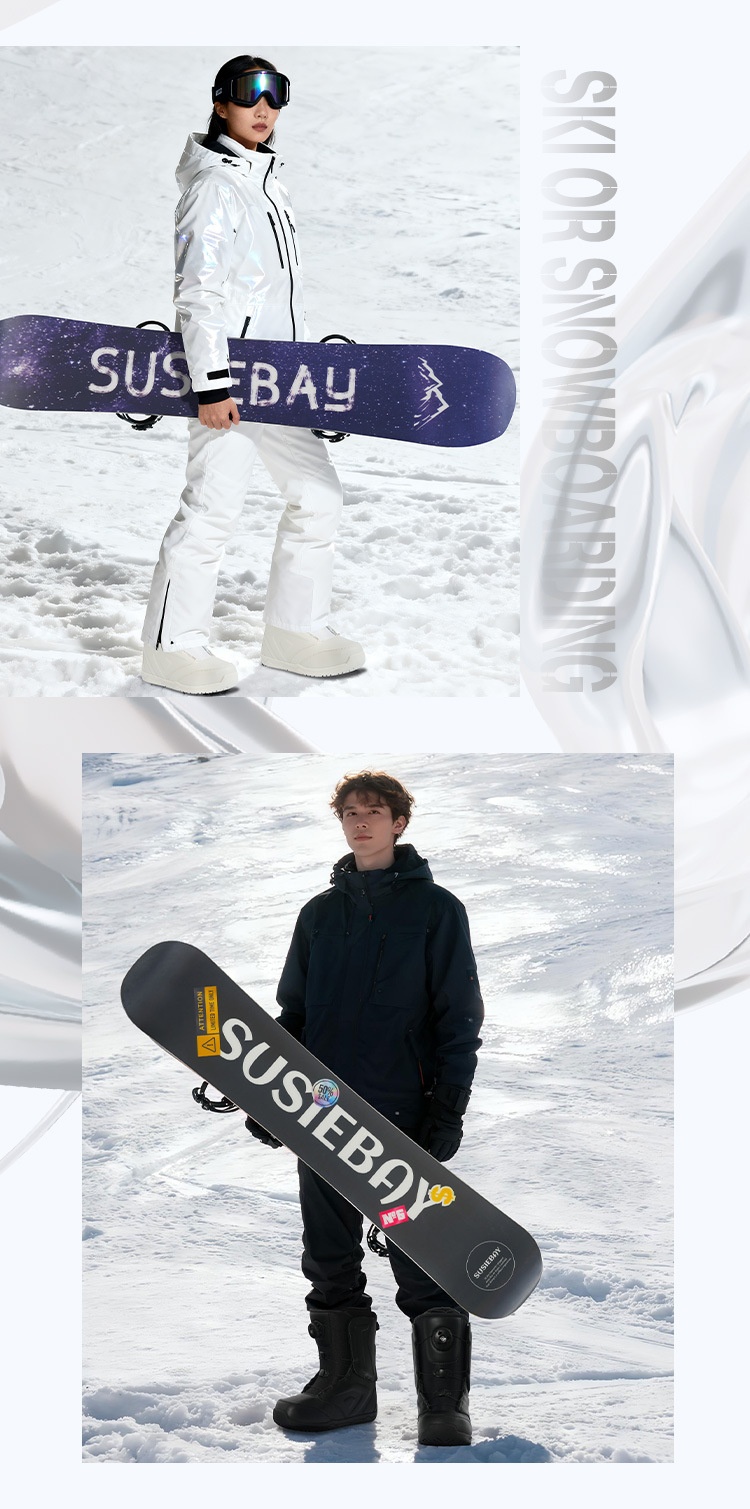 Zees Lanke Sneeuwschoenen Outdoor Ski-uitrusting Heren en Dames Snowboardlaarzen Waterdicht Warm Plat Bloem Carving Schaatsen_voghion.com