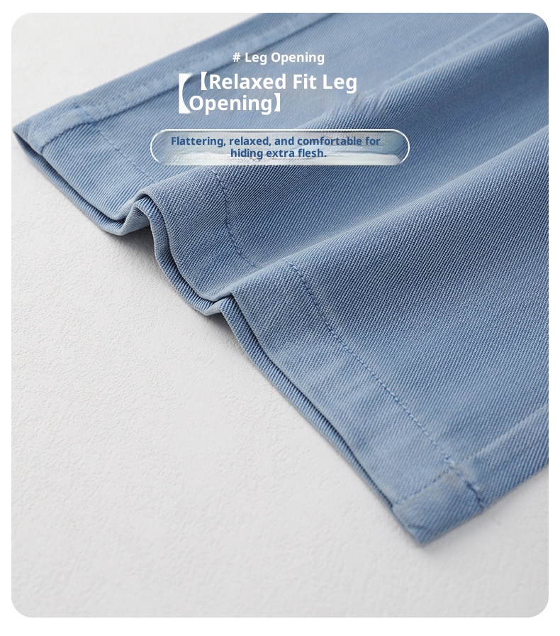 Jean ChicShe Tencel pour femme, été 2025, coupe fine, taille S, drapé, taille élastique, jambes larges, effet soie glacée._voghion.com