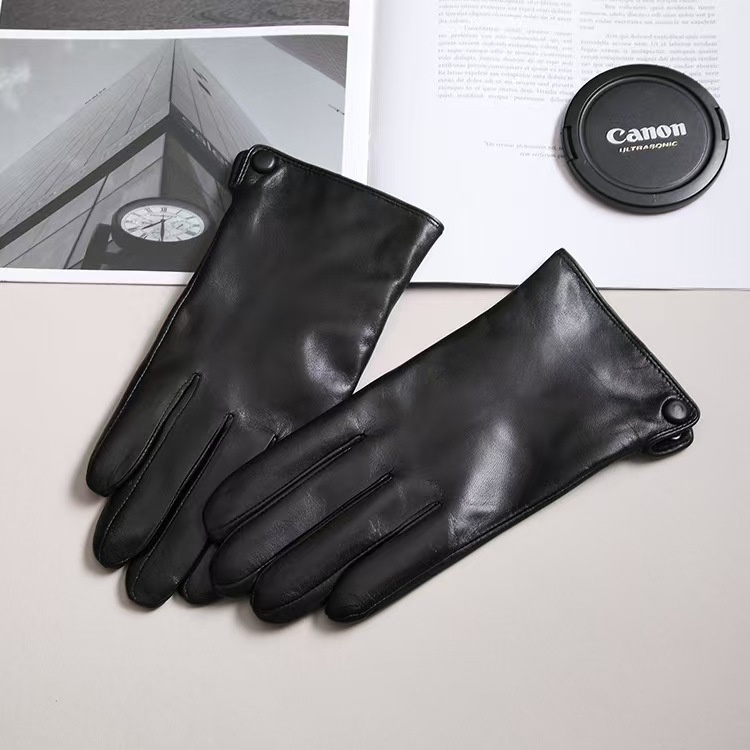 ragazzo Ragazzo Uomo Strato superiore in pelle di pecora Touchscreen Sottile foderato in pile Anti-freddo Caldo Autunno Inverno Guida Equitazione Vera pelle_voghion.com