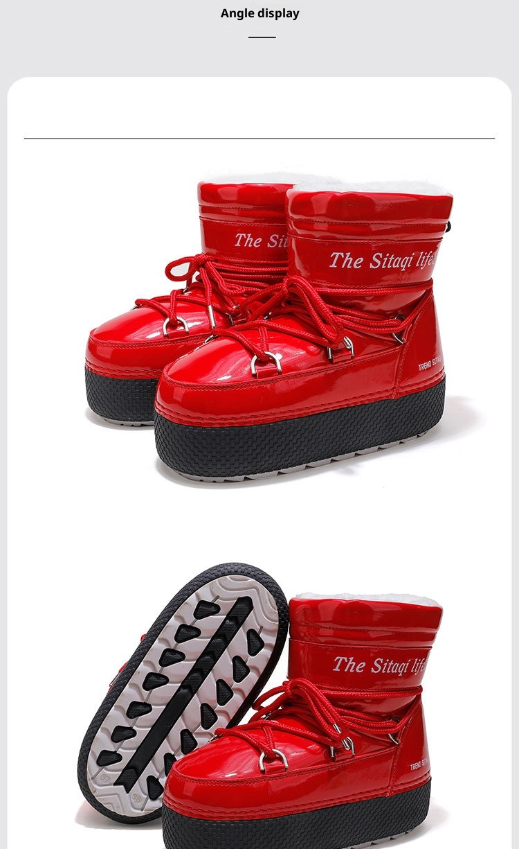 Zees Multi-Bright Color Parent-Child Children's Boys And Girls Ski Thick-Soled Space Moon Thickened Waterproof Non-Slip Warm_voghion.com