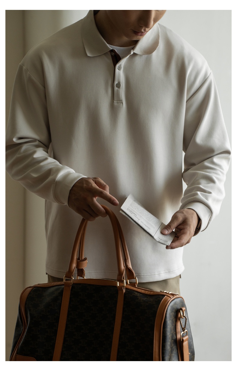 ragazzo Ragazzo Vecchio Stile Italiano in Cotone Tridimensionale con Strato d'Aria Leggero e Caldo Polo da Uomo Autunno e Inverno 2025_voghion.com