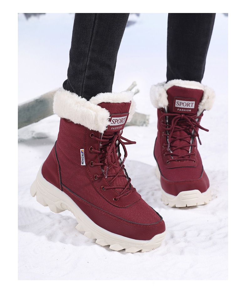 Zees Foreign Trade Outdoor antislip dikke warme katoenen schoenen voor dames Winter Northern Travel Ski Snowboots grote maat_voghion.com
