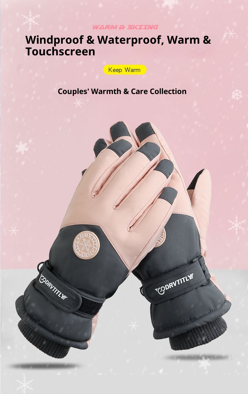 jongen Jongen Herfst Winter Ski Mannen Vrouwen Koppels Fietsen Sport Fleece Gevoerd Verdikt Winddicht Waterdicht Koudebestendig Touchscreen_voghion.com