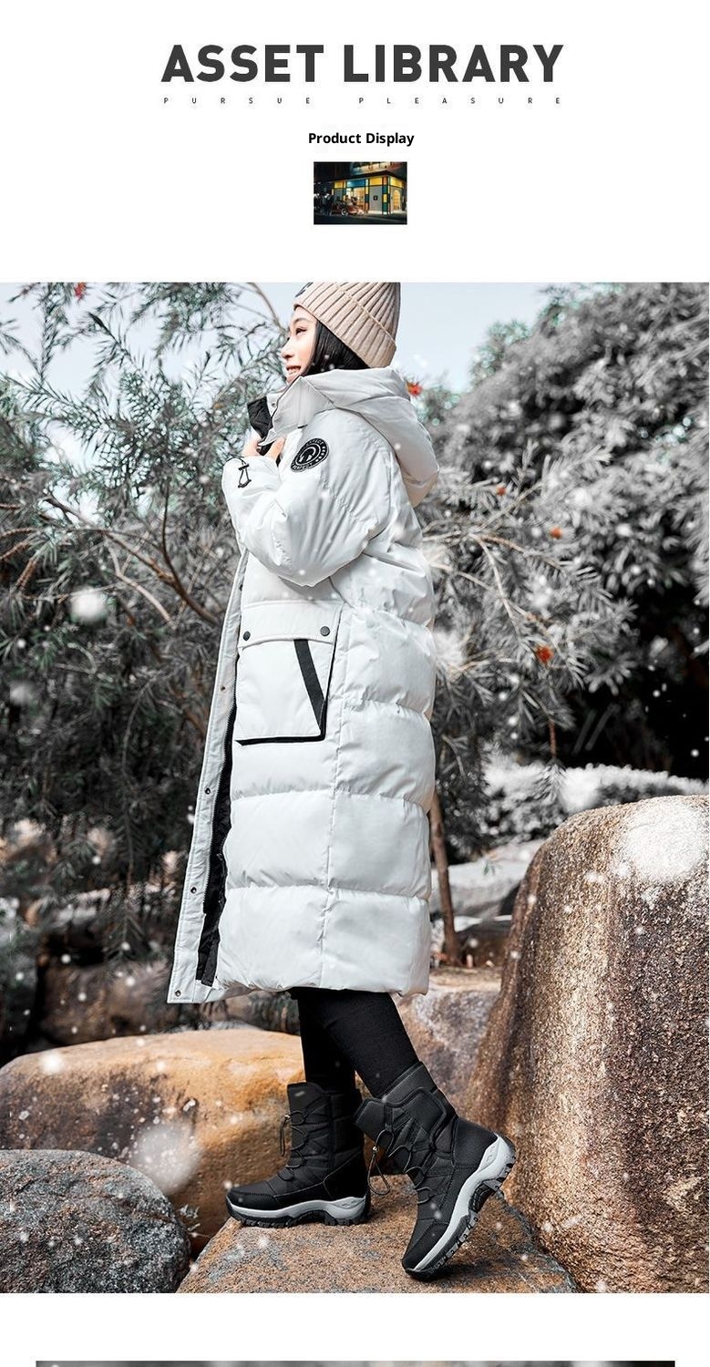 Zees Northeast Winter Boots For Women, Waterproof, Non-Slip, Warm, Fleece-Lined, Thickened, Outdoor Hiking, Snow Country_voghion.com