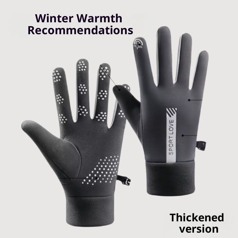 boy Boy Gloves Windproof Waterproof Touchscreen Couple Men Women Winter Cycling Skiing Sports Fleece Lined Cold-Proof Warm_voghion.com