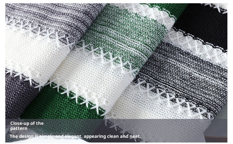 boy Boy Boy Boy Dropshipping Foreign Trade Wholesale Autumn Winter New Striped Men's Large Size Pullover Knitted Sweater For Men_voghion.com