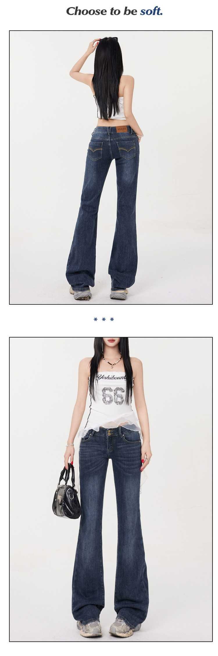 ChicShe ChicShe Wholesale American Retro Low Waist Hot Girl Flared Spring New Embroidered Stretch Slim Fit Slimming Jeans Women's Pants_voghion.com