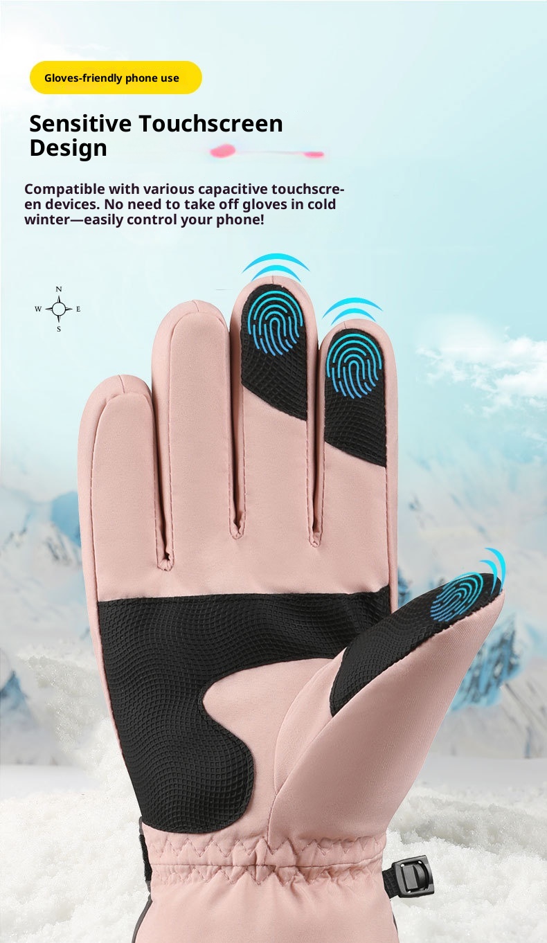 jongen Jongen Herfst Winter Ski Mannen Vrouwen Koppels Fietsen Sport Fleece Gevoerd Verdikt Winddicht Waterdicht Koudebestendig Touchscreen_voghion.com