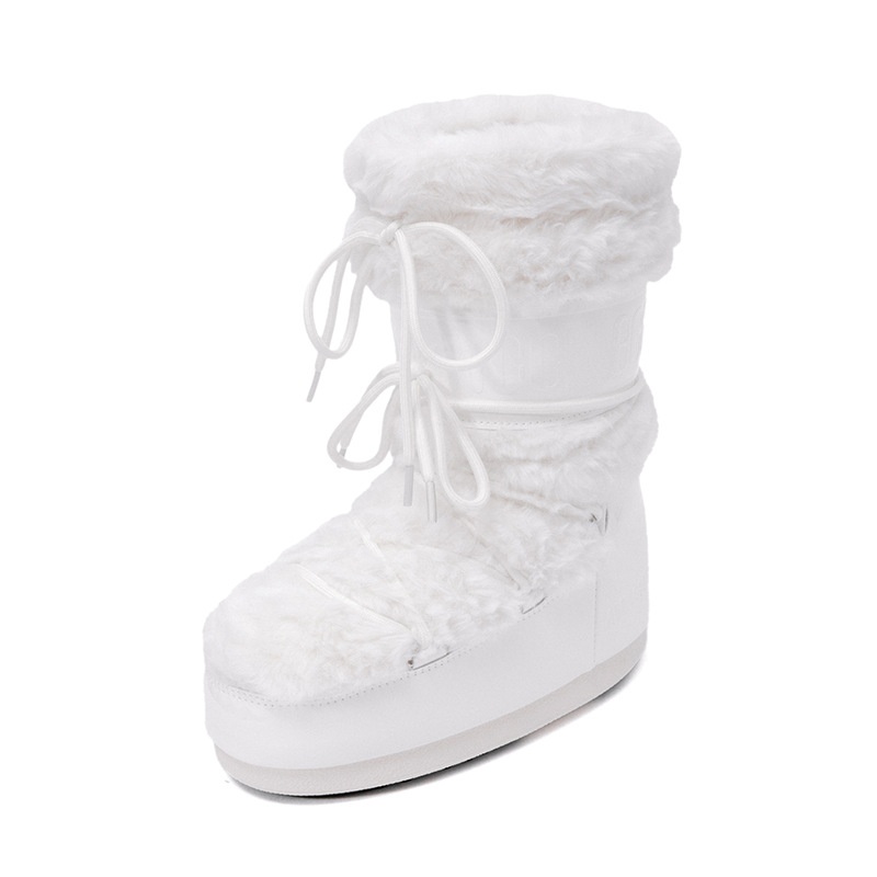 Zees Space 2025 Winter Ski Parent-Child Internet Celebrity Same Style Mid-Calf Thickened Plush Northeast Snow Country Moon_voghion.com