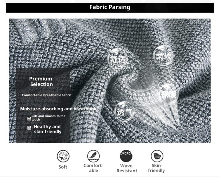 Jungen-Strickjacke aus dickem Fleece, Herren-Freizeitstrickjacke mit Stehkragen, Halbstrickjacke 8146#_voghion.com