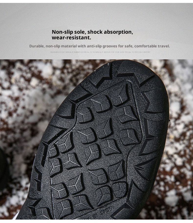 Botas antiderrapantes Zees Cross-Border para mulheres, ideais para esqui em regiões com neve no nordeste dos EUA. Forradas com lã, grossas e quentes._voghion.com